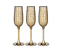 Набор бокалов для шампанского из стекла (фужеры) 175 мл