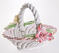 Конфетница корзина (Ваза для конфет) керамическая 14 см овальная