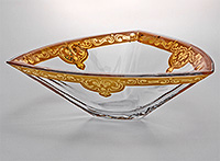 Фруктовница из богемского стекла (Ваза для фруктов) 30,5 см