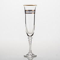 Бокал для шампанского из богемского стекла (фужер) 175 мл
