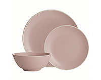 Набор тарелок из каменной керамики разного размера (Садо) 12 предметов