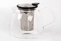 Заварочный чайник с крышкой с ситом стеклянный 1280 мл
