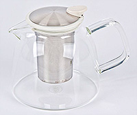 Заварочный чайник с крышкой с ситом стеклянный 1280 мл