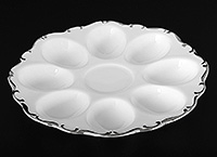 Тарелка для яиц фарфоровая (Поднос для яиц) 20х20х3 см