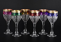 Набор бокалов для вина из богемского стекла (фужеры) 290 мл