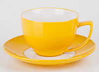 Кофейная чашка с блюдцем керамические (Шапо кофейное или пара) 220 мл