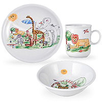 Детский набор посуды 3 предмета фарфоровый