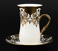 Набор чайных чашек с блюдцами фарфоровых (Набор чайных пар или шапо) армуды
