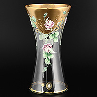 Ваза для цветов (цветочница) из богемского стекла 30 см