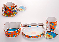 Детский набор посуды 4 предмета фарфоровый