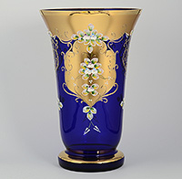 Ваза для цветов (цветочница) из богемского стекла 40 см