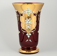 Ваза для цветов (цветочница) из богемского стекла 40 см