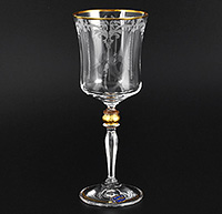 Набор бокалов для вина из богемского стекла (фужеры) 210 мл