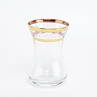 Набор чайных кружек (стаканов) из богемского стекла армуды 120 мл