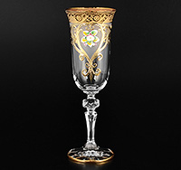 Набор бокалов для шампанского из богемского стекла (фужеры) 170 мл