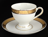 Набор кофейных чашек с блюдцами фарфоровых (Набор кофейных пар или шапо) 150 мл