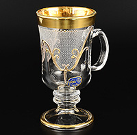 Набор чашек для глинтвейна из богемского стекла