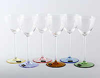 Набор бокалов для вина из богемского стекла (фужеры) 200 мл