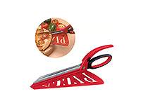 Нож кухонный для пиццы из нержавеющей стали и пластика 34,5x12,5x7,5 см