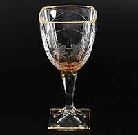 Набор бокалов для вина из богемского стекла (фужеры) 300 мл