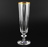 Набор бокалов для шампанского из богемского стекла (фужеры) 205 мл