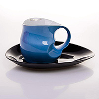 Кофейная чашка с блюдцем фарфоровая (Шапо кофейное или пара) 230 мл