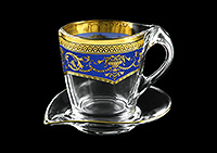 Чайная чашка с блюдцем из стекла (Шапо чайное или пара)