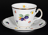 Набор чайных чашек с блюдцами фарфоровых (Набор чайных пар или шапо) 200 мл