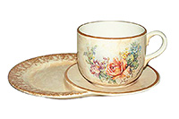 Чайный набор керамический 2 предмета (чашка 500 мл+блюдо)
