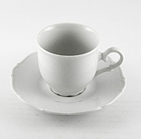 Кофейная чашка с блюдцем фарфоровая (Шапо чайное или пара) 100 мл
