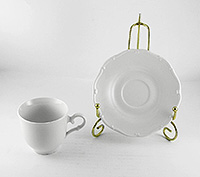 Чайная чашка с блюдцем фарфоровая (Шапо чайное или пара) 140 мл