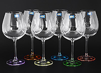 Набор бокалов для вина из богемского стекла (фужеры) 650 мл