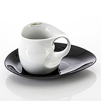 Чайная чашка с блюдцем фарфоровая (Шапо чайное или пара) 230 мл
