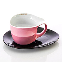 Чайная чашка с блюдцем фарфоровая (Шапо чайное или пара) 450 мл