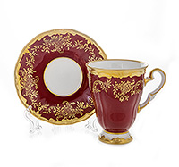 Кофейная чашка с блюдцем фарфоровая (Шапо кофейное или пара) капучино