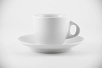 Чайная чашка с блюдцем фарфоровая (Шапо чайное или пара) 70 мл
