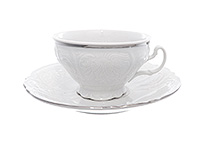 Чайная чашка с блюдцем фарфоровая (Набор чайных пар или шапо) 220 мл