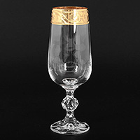 Набор бокалов для шампанского из богемского стекла (фужеры) 280 мл