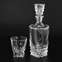 Набор для виски из стекла (штоф 1200 мл и стаканы 300 мл)