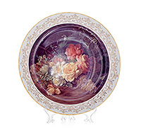 Тарелка фарфоровая декоративная подвесная на стену 32 см