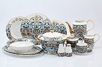 Чайно-столовый сервиз фарфоровый 43 предмета (обеденный сервиз)