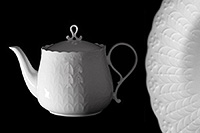 Заварочный чайник с крышкой из костяного фарфора 1200 мл