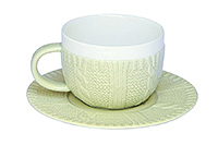 Чайная чашка с блюдцем керамическая (Шапо чайное или пара) 250 мл