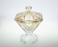 Конфетница из богемского стекла (Ваза для конфет) 26 см с крышкой