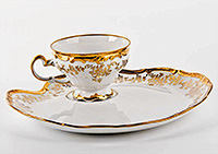 Чайный набор фарфоровый Эгоист 2 предмета (чашка 210 мл+блюдо)