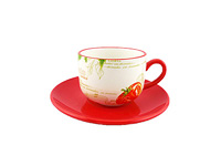 Чайная чашка с блюдцем керамическая (Шапо чайное или пара) 250 мл