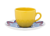 Чайная чашка с блюдцем керамическая (Шапо чайное или пара)