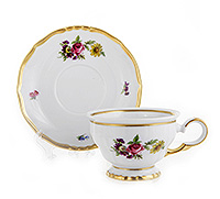 Набор чайных чашек с блюдцами фарфоровых (Набор чайных пар или шапо) 160 мл