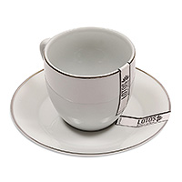 Чайная чашка с блюдцем фарфоровая (Шапо чайное или пара) 220 мл