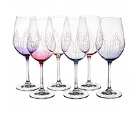 Набор бокалов для вина из богемского стекла (фужеры) 450 мл